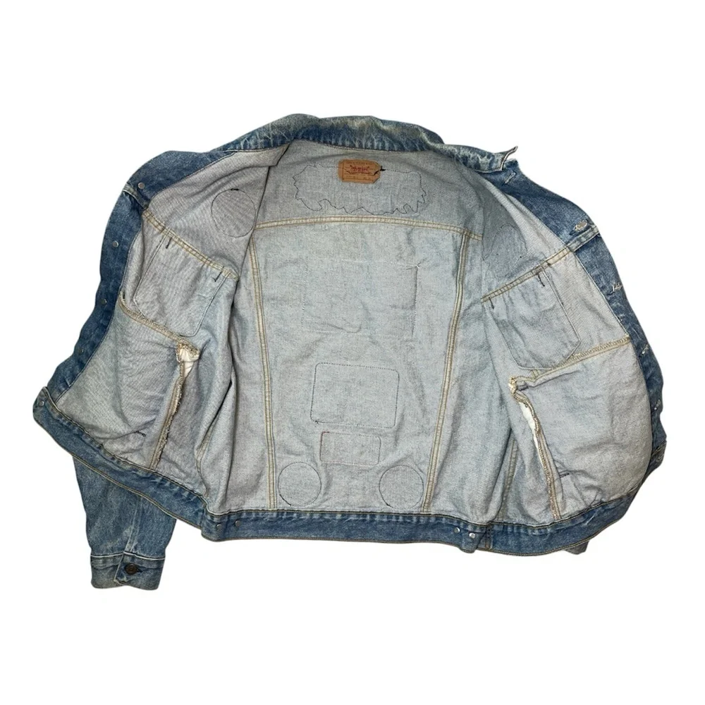Vintage Levi’s 70507-0214 Made USA Harley HOG Denim Trucker Jacket XL - Picture 4 of 15